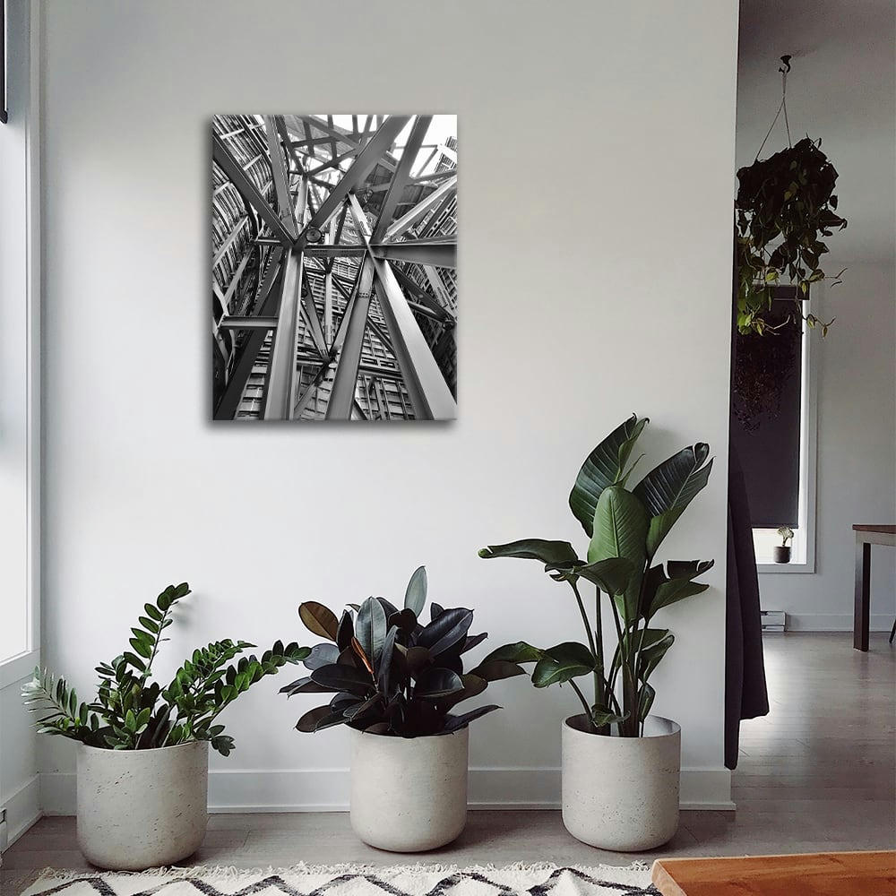 - Tableau impression sur toile piliers en fer 60x80cm