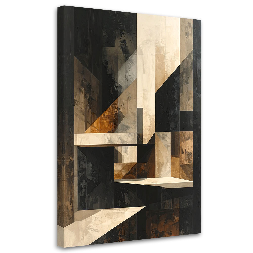 Obraz do salonu biura sypialni loftu, Abstrakcja nowoczesna złoto 20x30