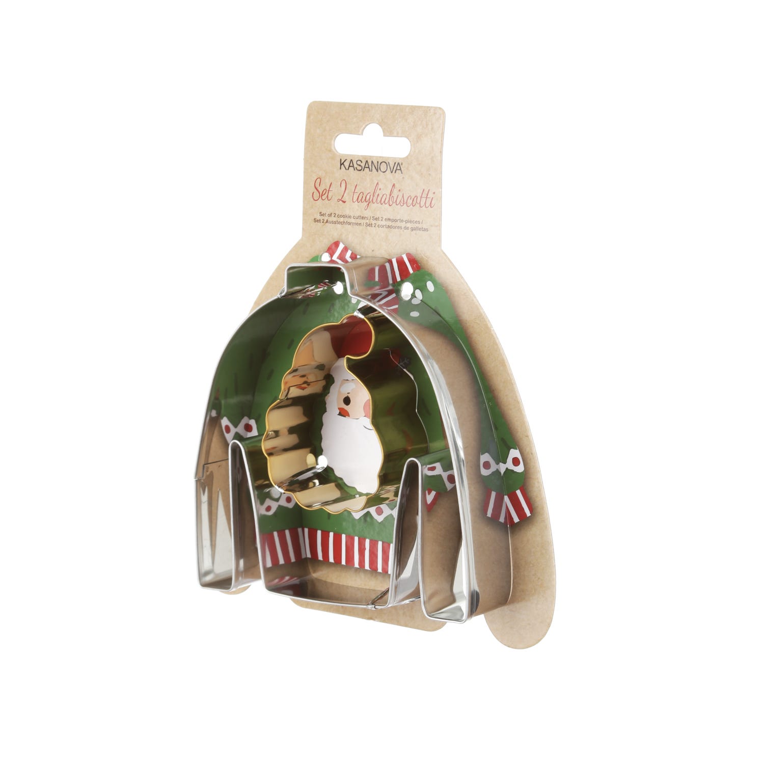 Set 2 formine tagliabiscotti Babbo Natale e maglione