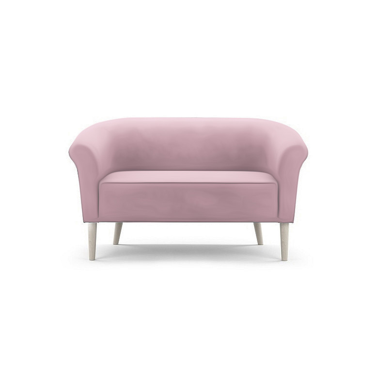 Sofa w stylu skandynawskim PERO 2 - róż nogi buk