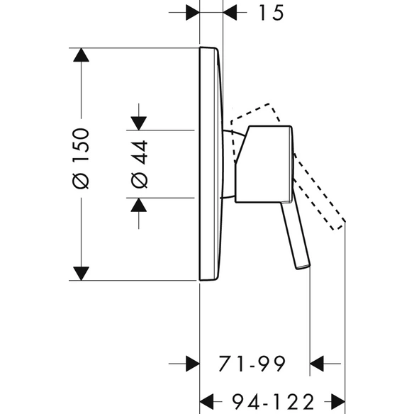 Brausearmatur »Talis S«, Messing, glänzend, ½