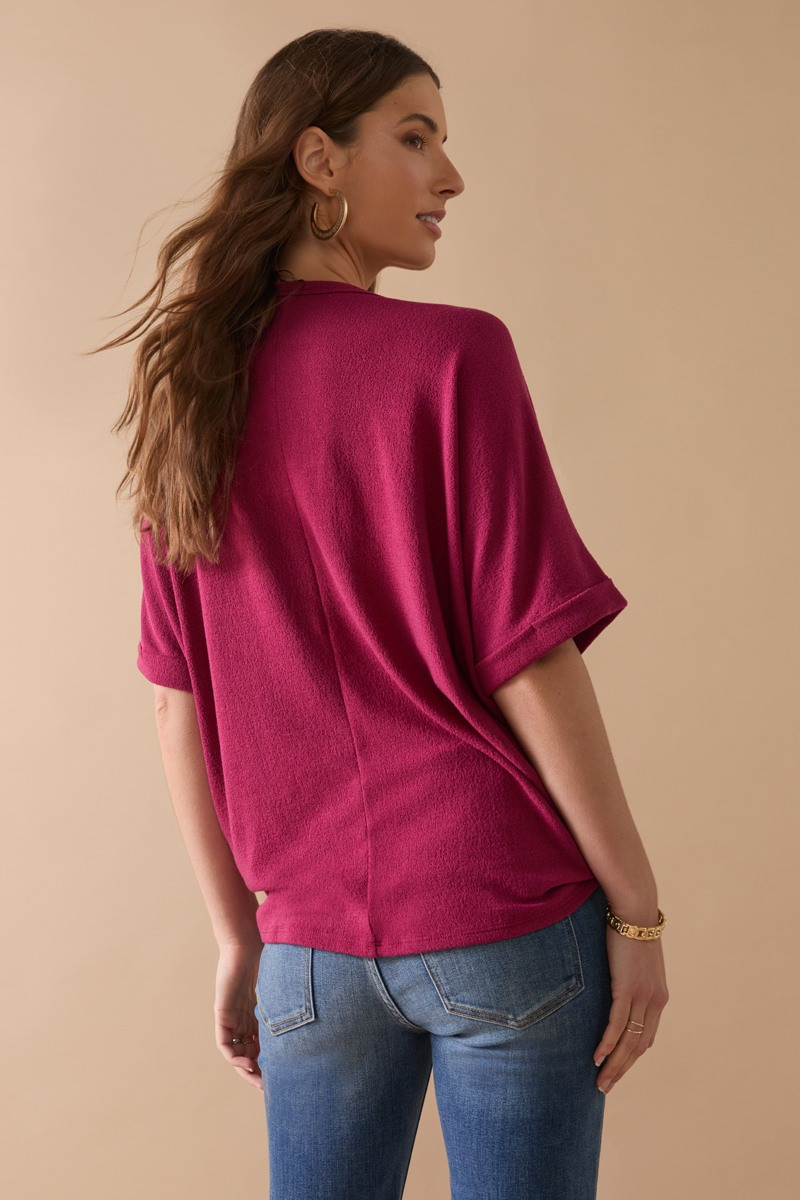 Annabeth Crew Neck Dolman Tee