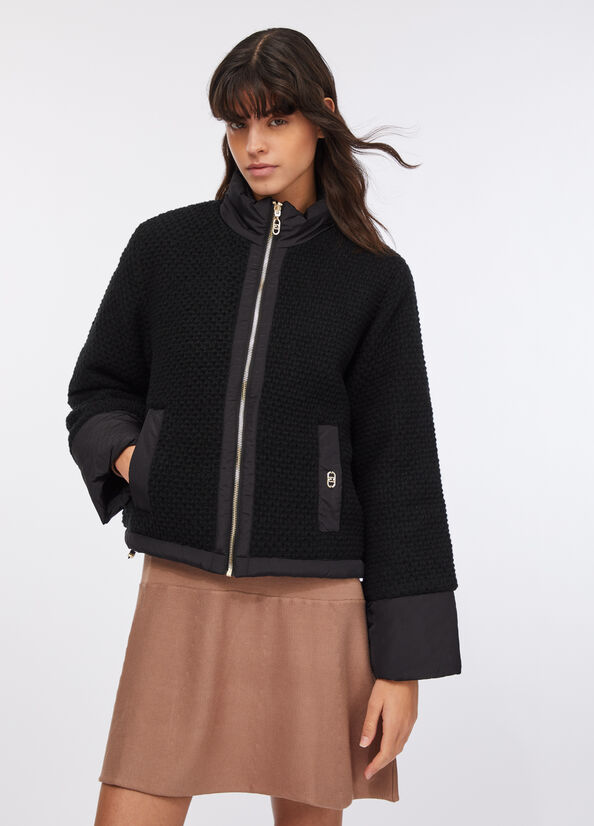 Giacca in nylon trapuntato e maglia