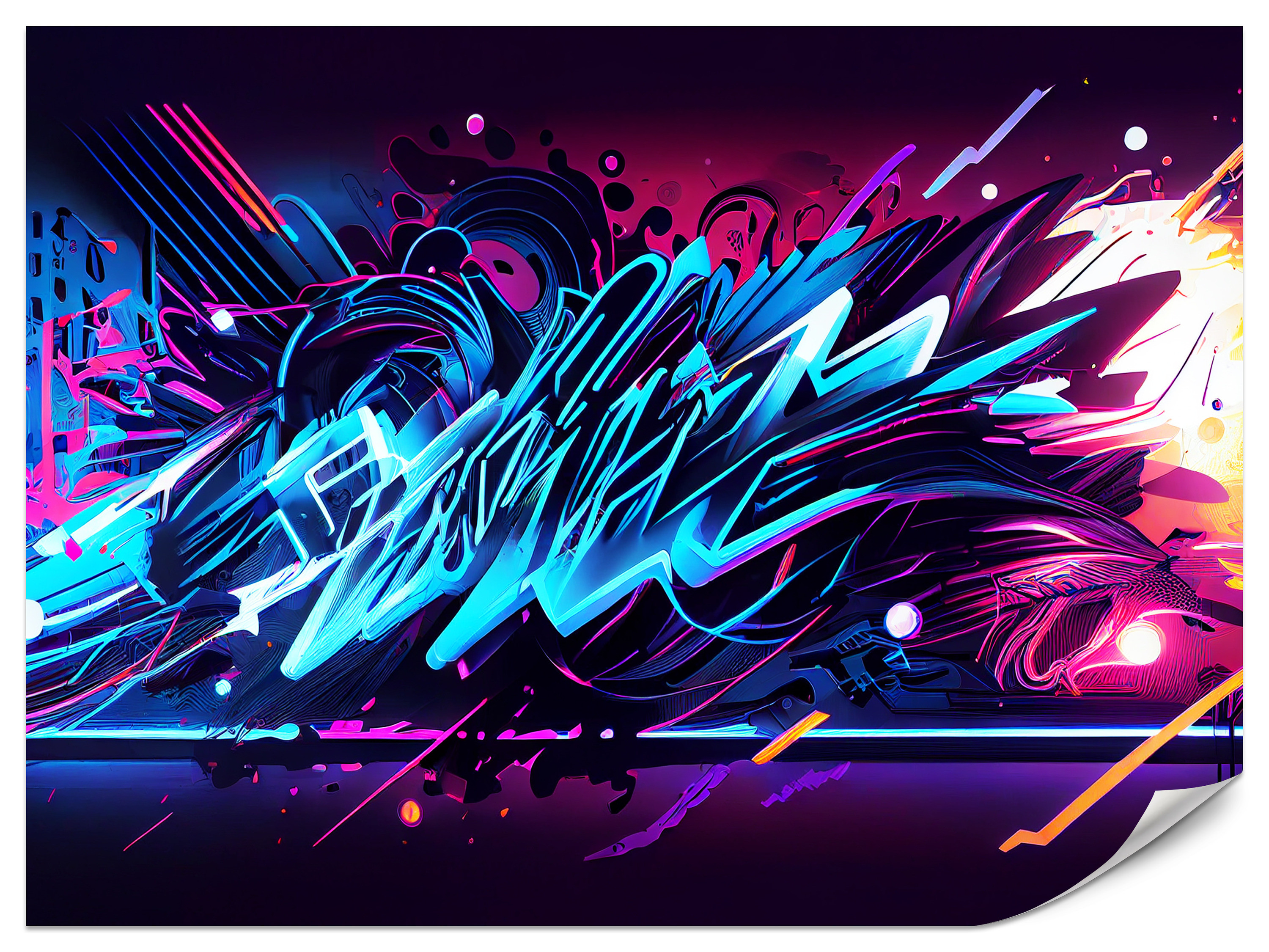 Fototapeta Neonowe Graffiti 100x70cm