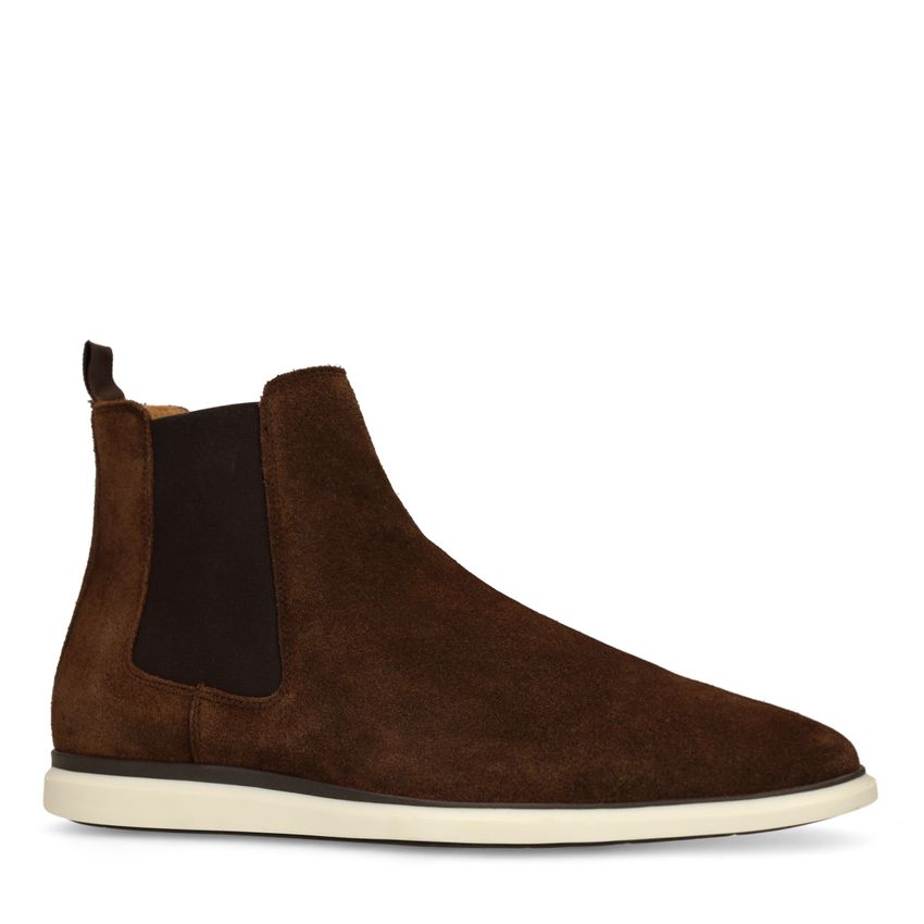 Manfield Bruine suède chelsea boots
