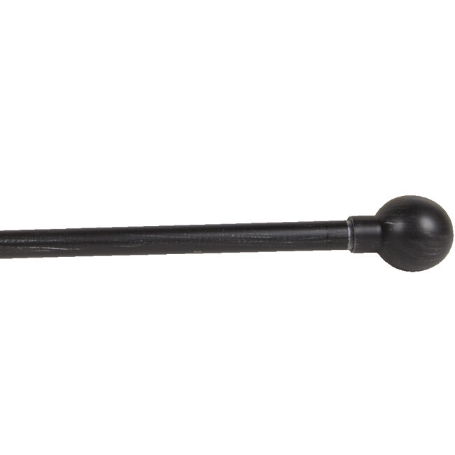 Tringle de vitrage Extensible 80-110 cm embout boule noir vieilli