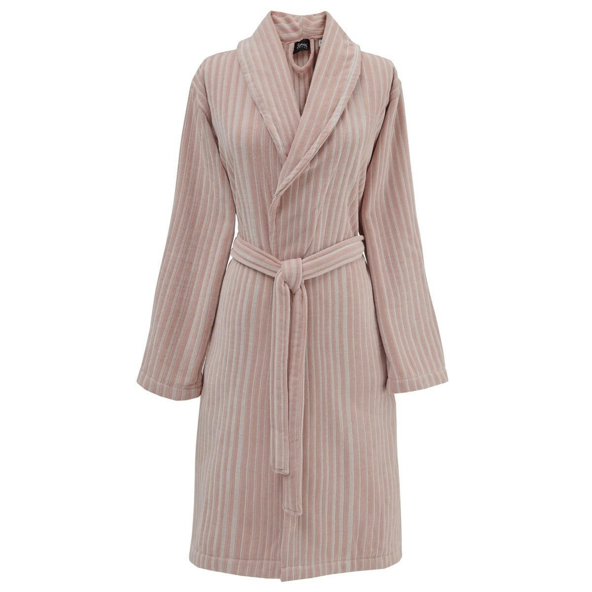 SAMARA - Peignoir col châle velours milong  nude S