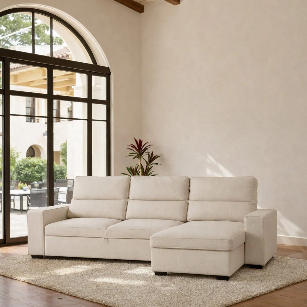 Sofá cama com chaise longue SANDLER