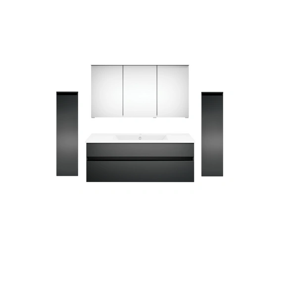 Badmöbel-Set »twenty one«, 5-teilig, Waschbecken BxHxT: 122 x 1,5 x 51 cm, montiert
