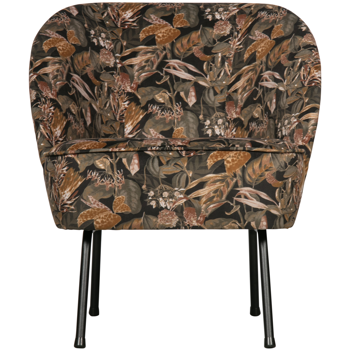 WOOOD fauteuil Vogue - Velvet - Bouquet Zwart - 69x57x70