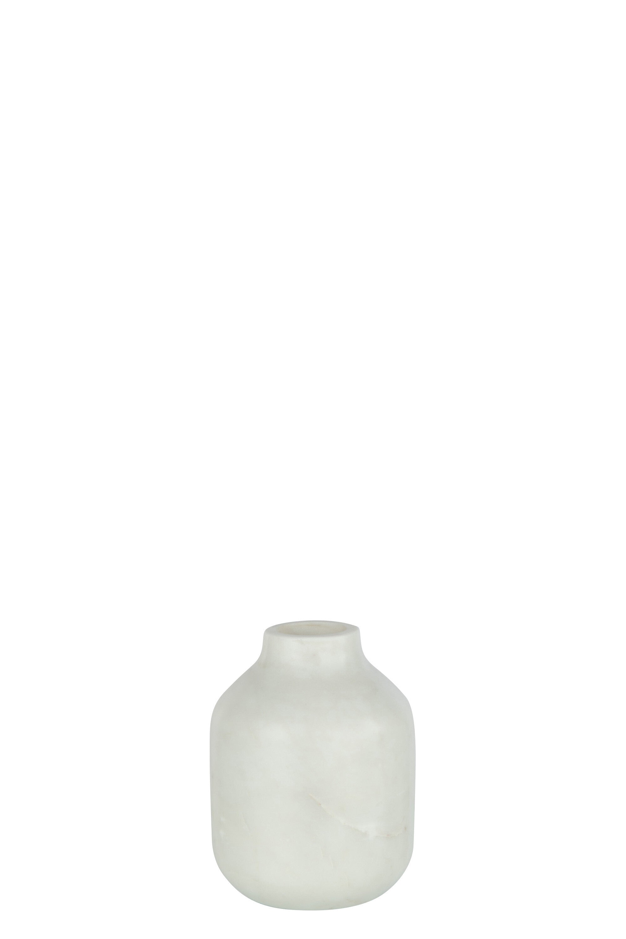 J-Line vaas Fles Marmer - steen - wit - large - Ø 11 cm