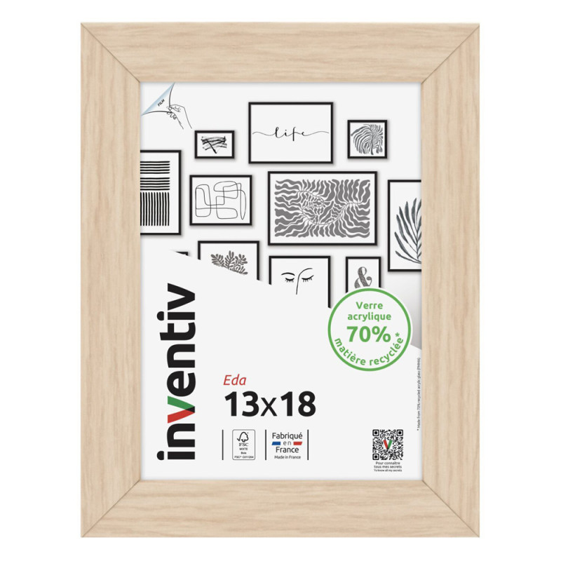 Cadre Eda naturel 13 x 18 cm INVENTIV