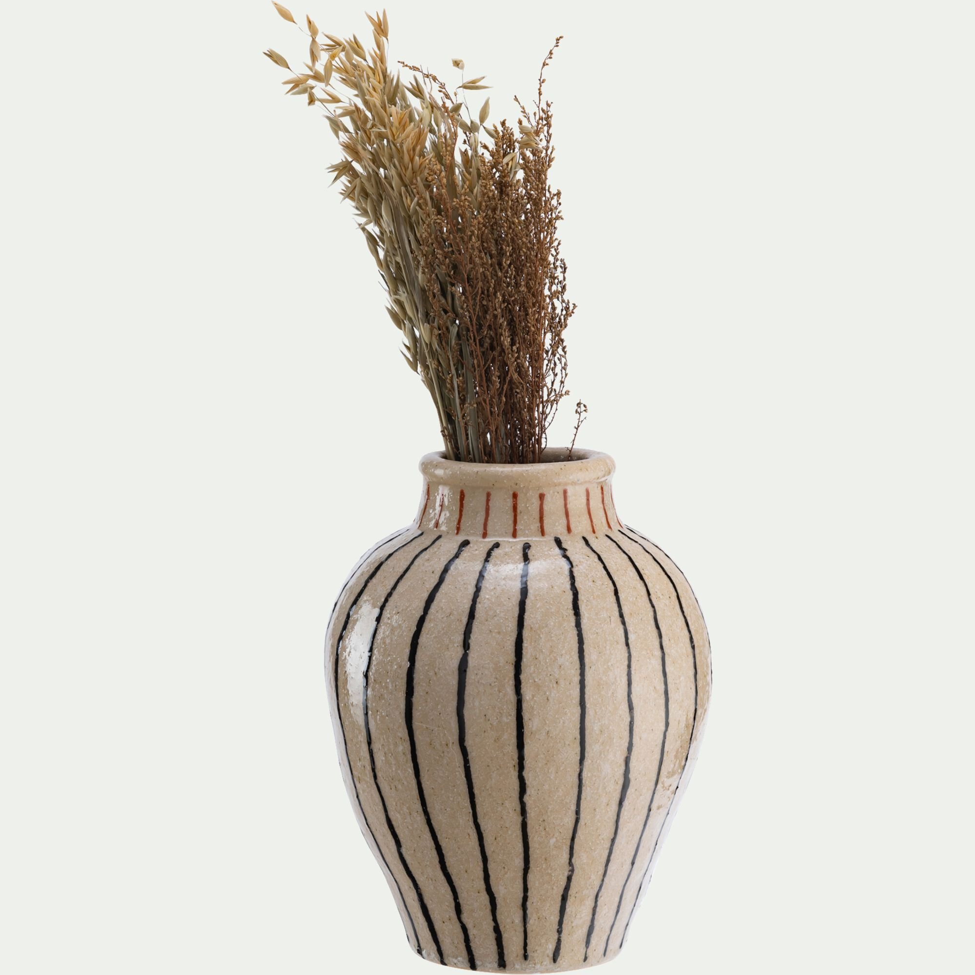 LOVROU - Vase classique en grès H26cm - beige