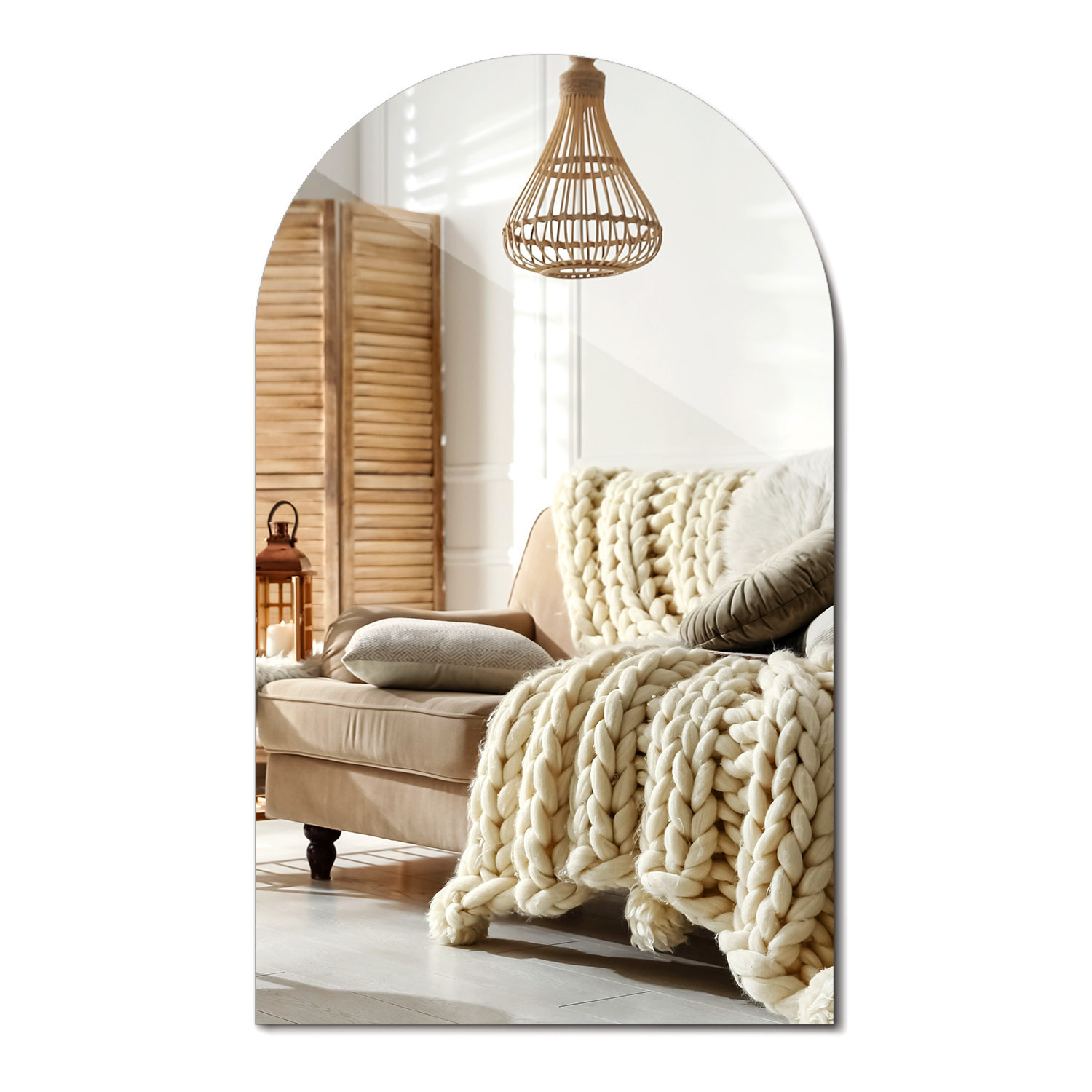 Lustro Nieregularne do Salonu Sypialni | 40 x 70 cm | Wallfluent
