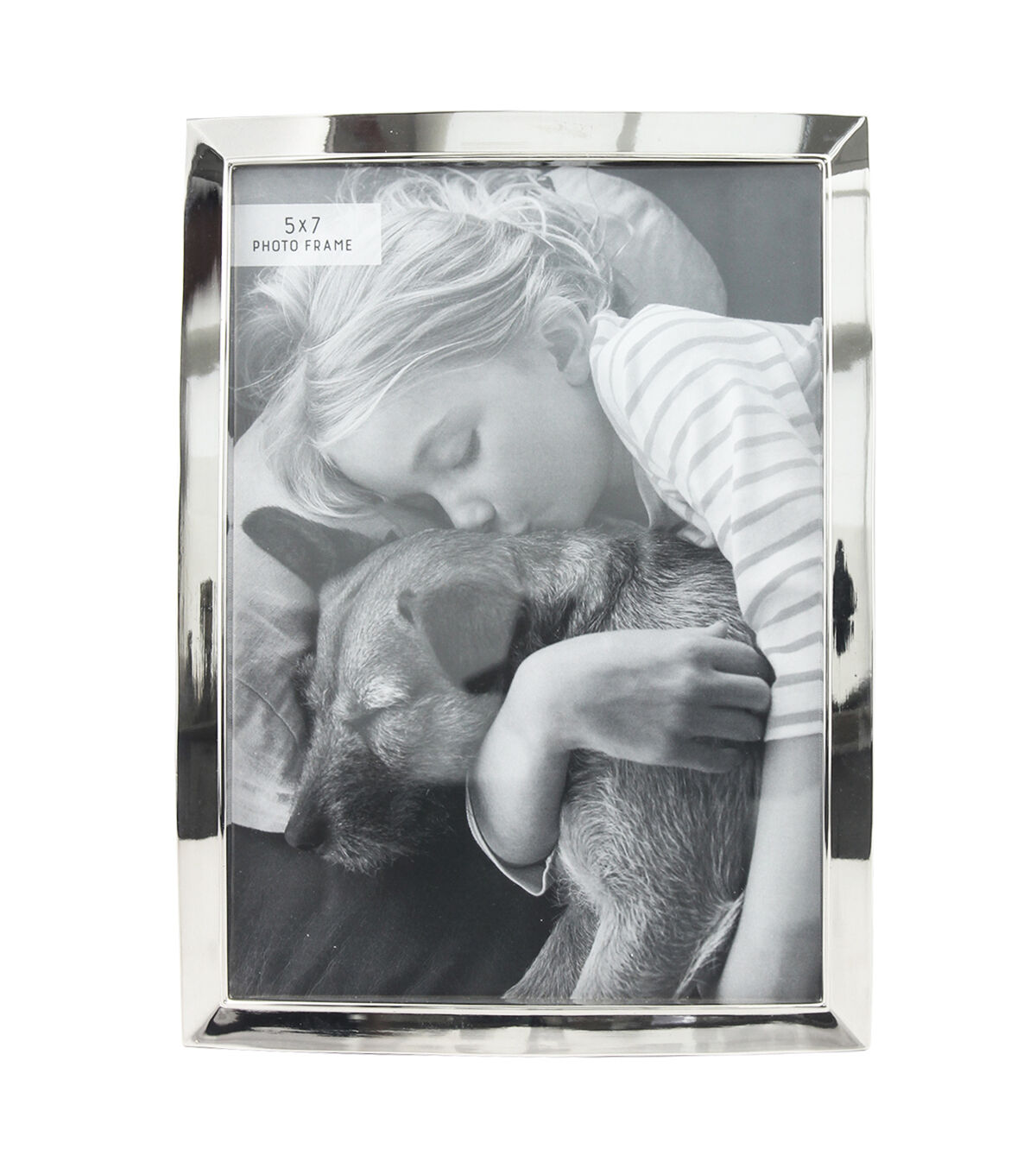5 x 7 Silver Curved Picture Tabletop Picture Frame