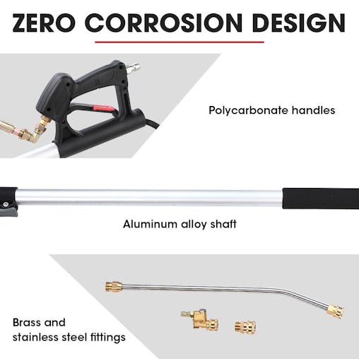 NNEMB 4000PSI 5.5M Long Telescopic Universal Pressure Washer Cleaner Pole Wand Extension Lance