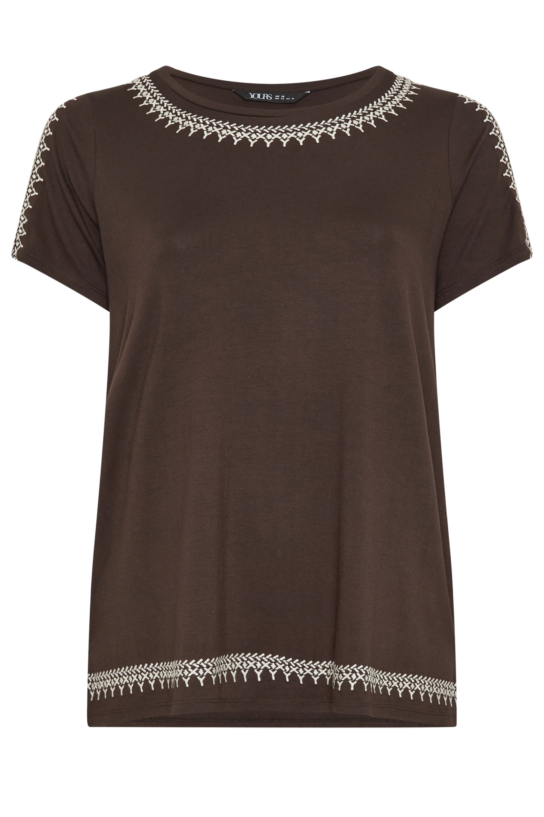 Yours Embroidered Cold Shoulder T-Shirt