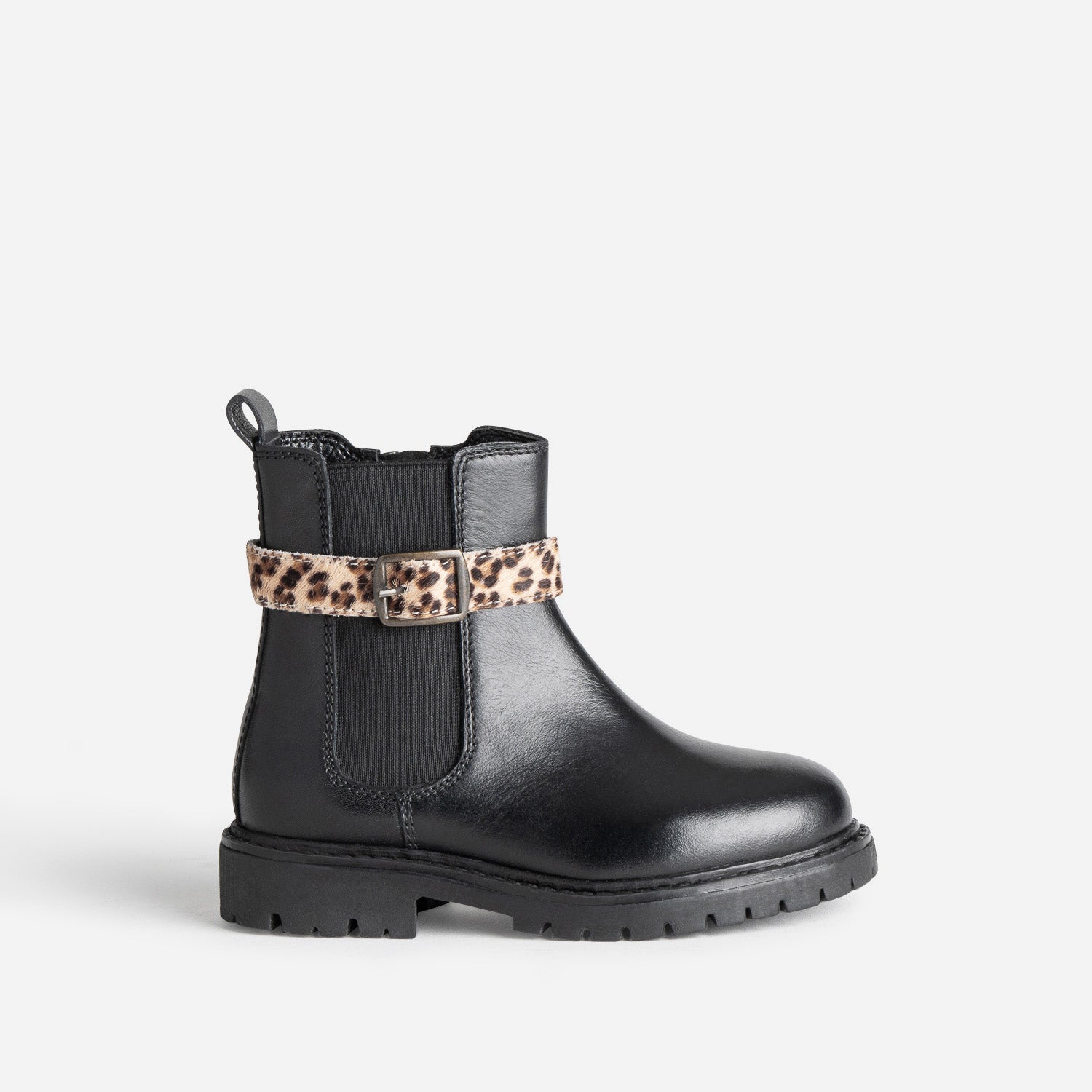 Boots BUGGY noir cuir brides amovibles