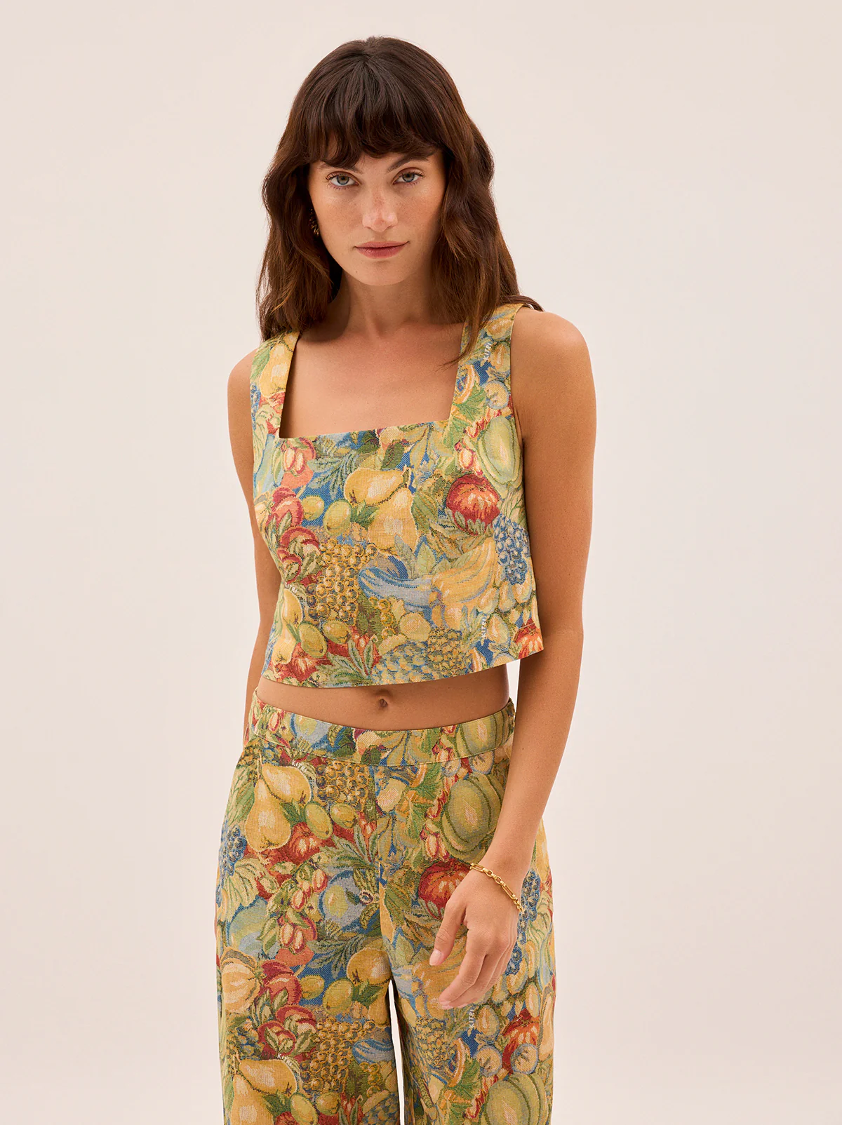 Maeve Fruit Print Top