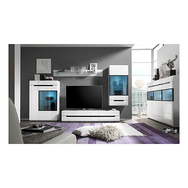 Etagère murale en verre LUCIA coloris blanc 170 cm - 170 x 22 x 22 cm