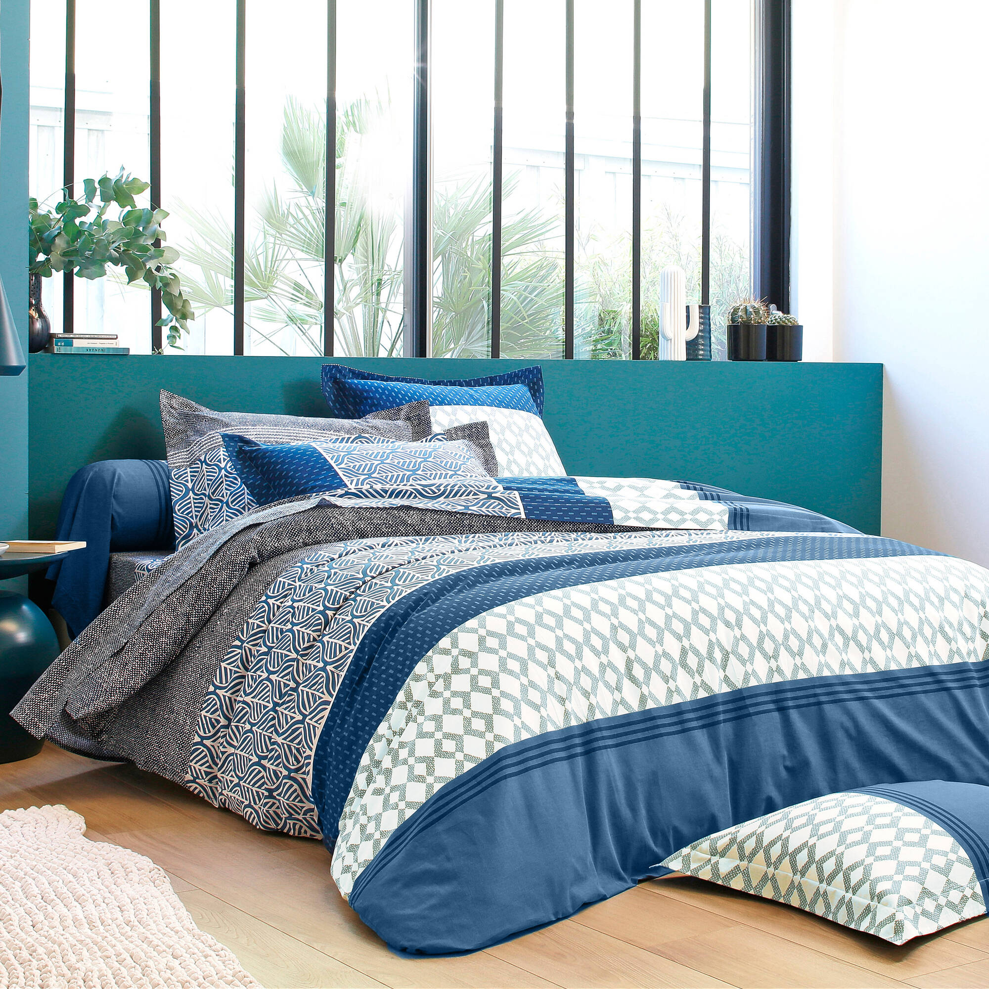 Linge de lit Tommy imprimé géométrique - coton