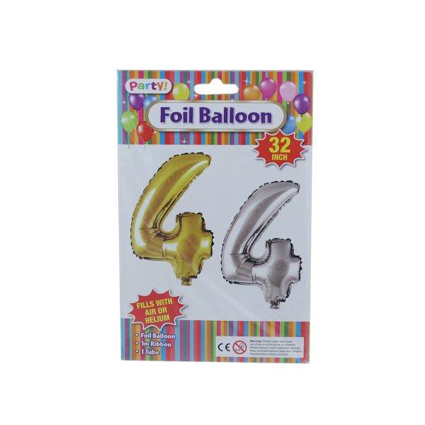Foil Balloon 32 Inch Number 4