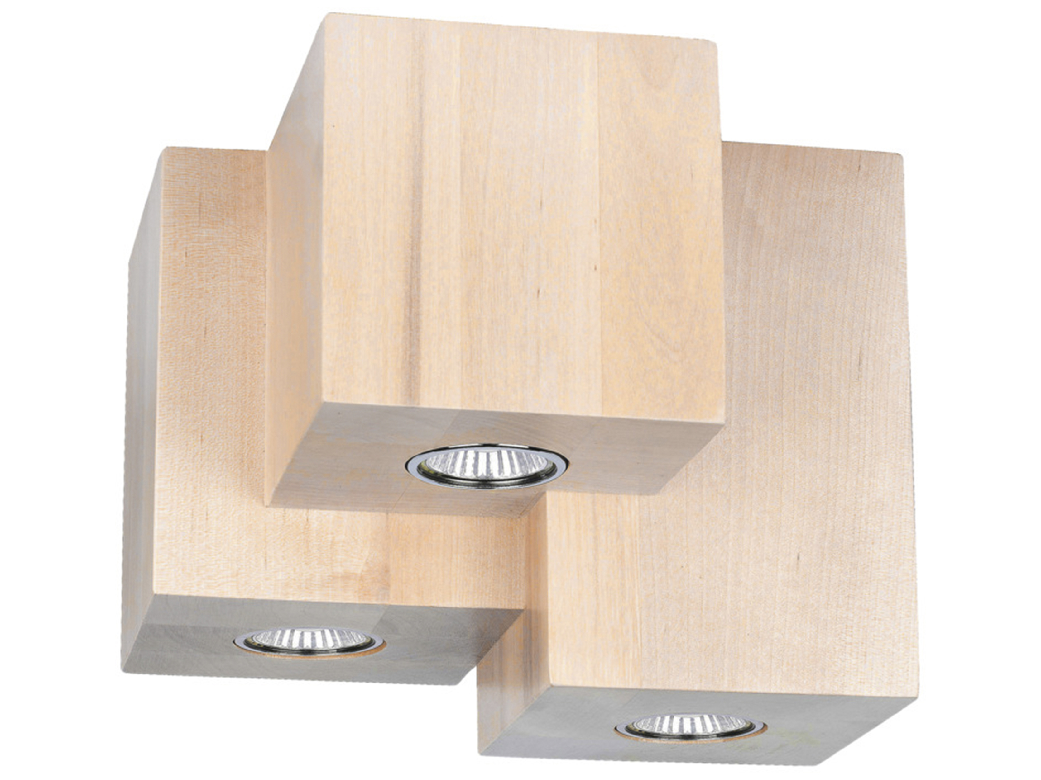 Plafon Wooddream 3-punktowy 20 cm drewniany beżowy