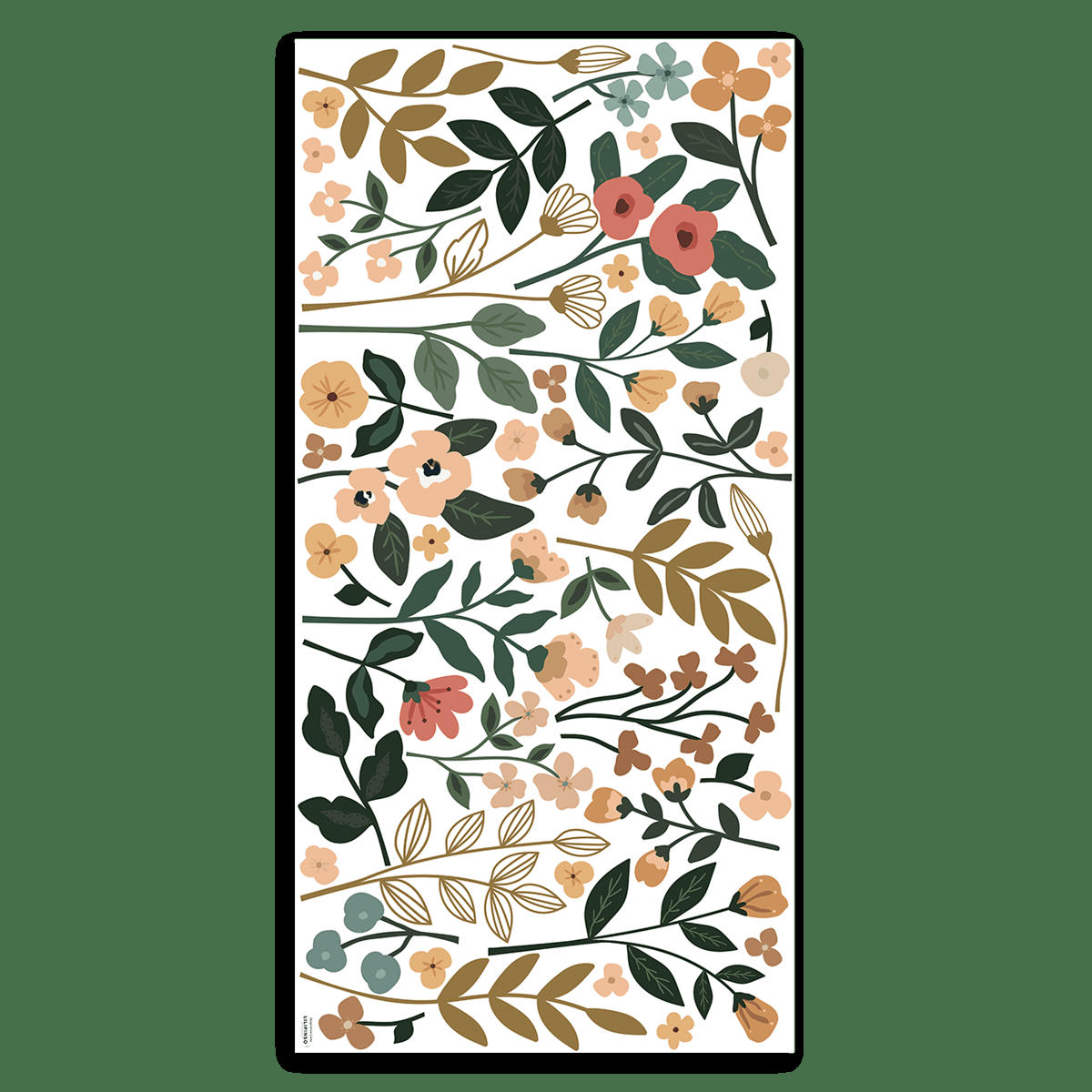 BLOEM - Stickers muraux grandes fleurs colorées en vinyle mat multicolore