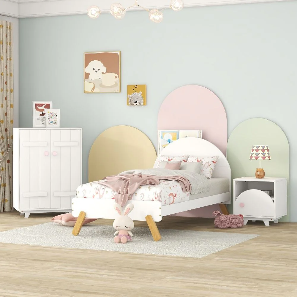 Sabrina White 3-Pieces Bedroom Sets