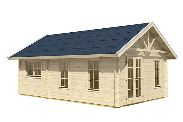 Chalet de loisirs SKAN HOLZ Toronto 4, 420x660cm, 70mm, toit isolable (pour bardeaux)