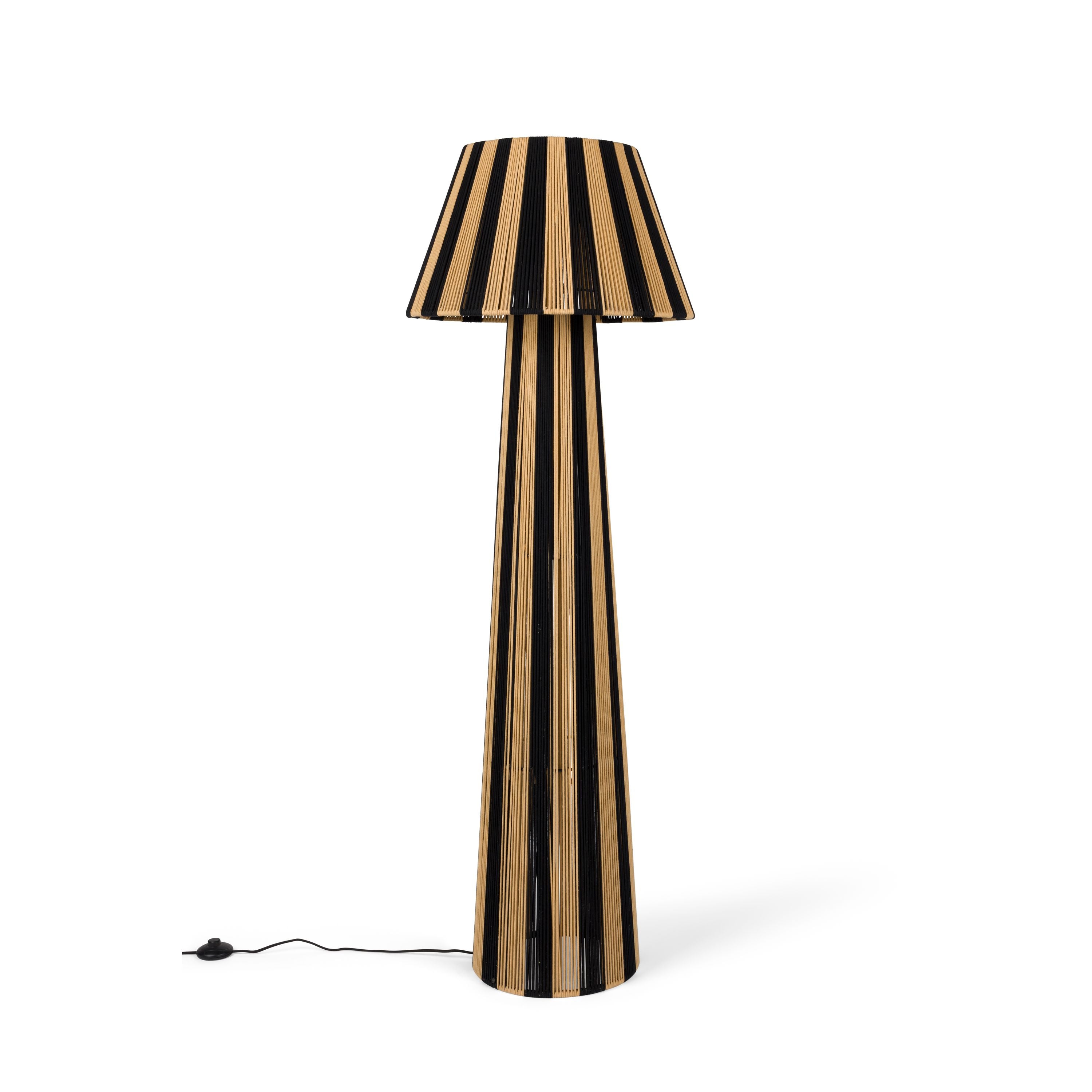 Bold Monkey Stripe it up Vloerlamp - Zwart
