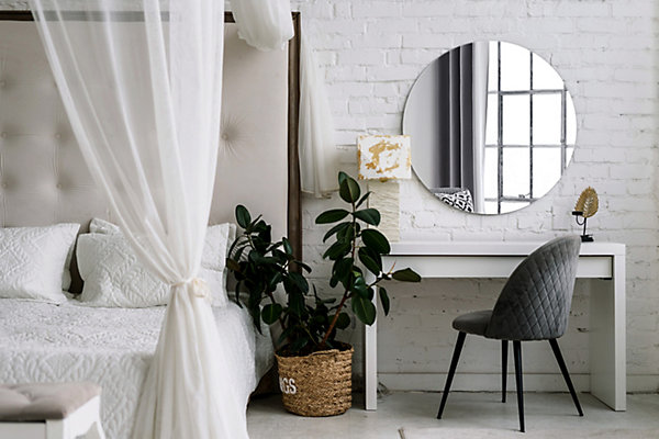 Miroir Mural Rond Loft Wallfluent 40 cm Design Suspendu Circulaire
