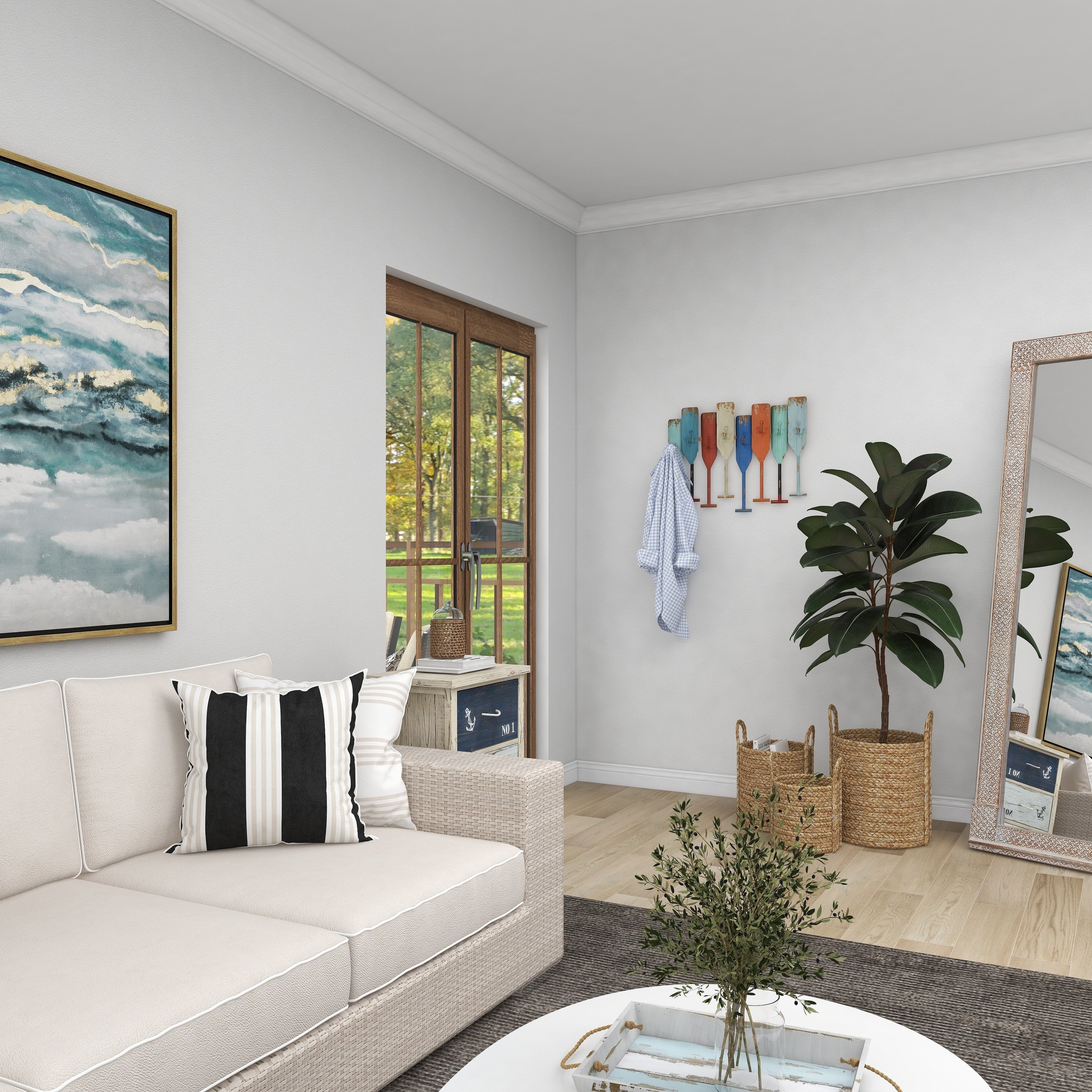 Multi Metal Coastal Wall Decor 20 x 26 x 1