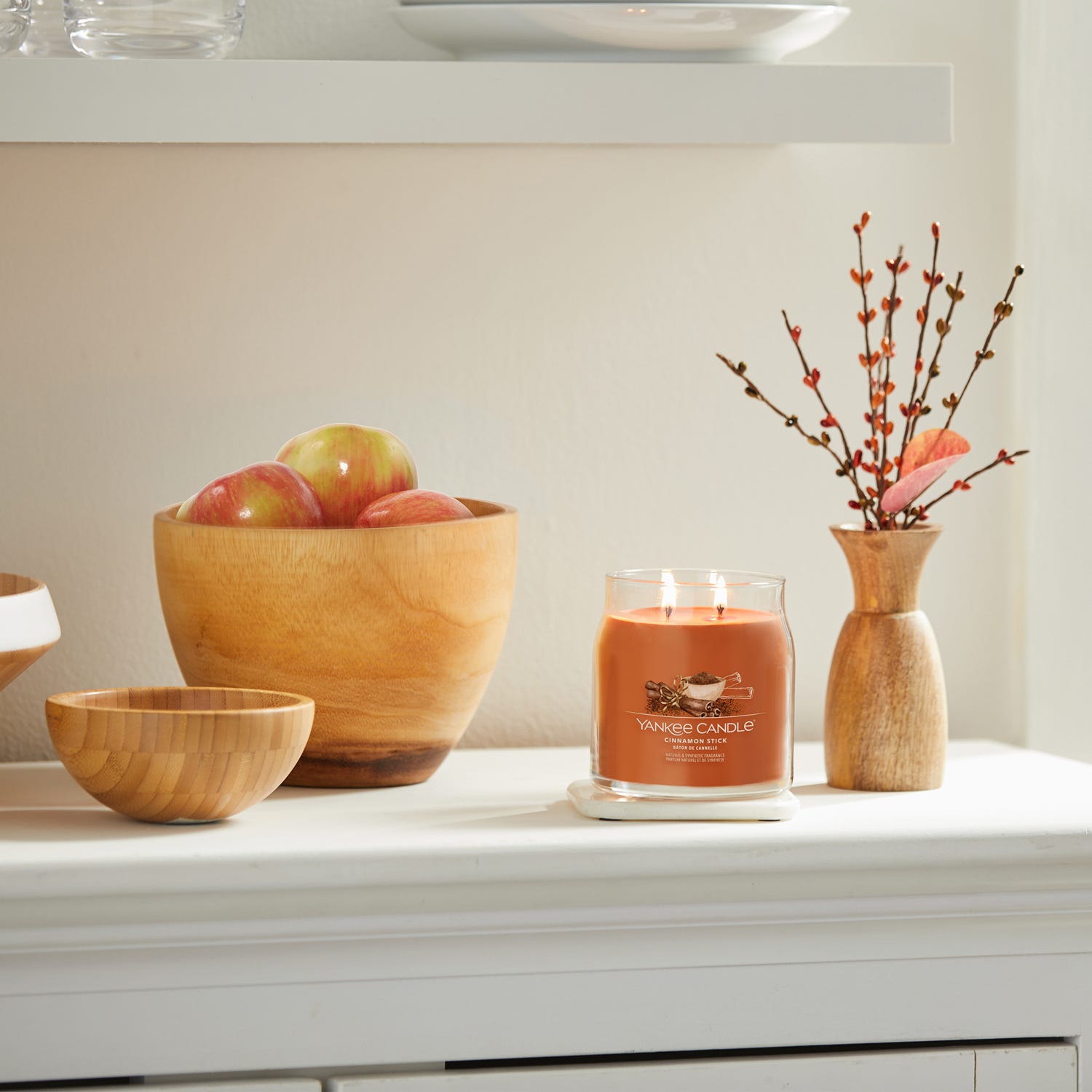 Cinnamon Stick, candela in giara media Yankee Candle