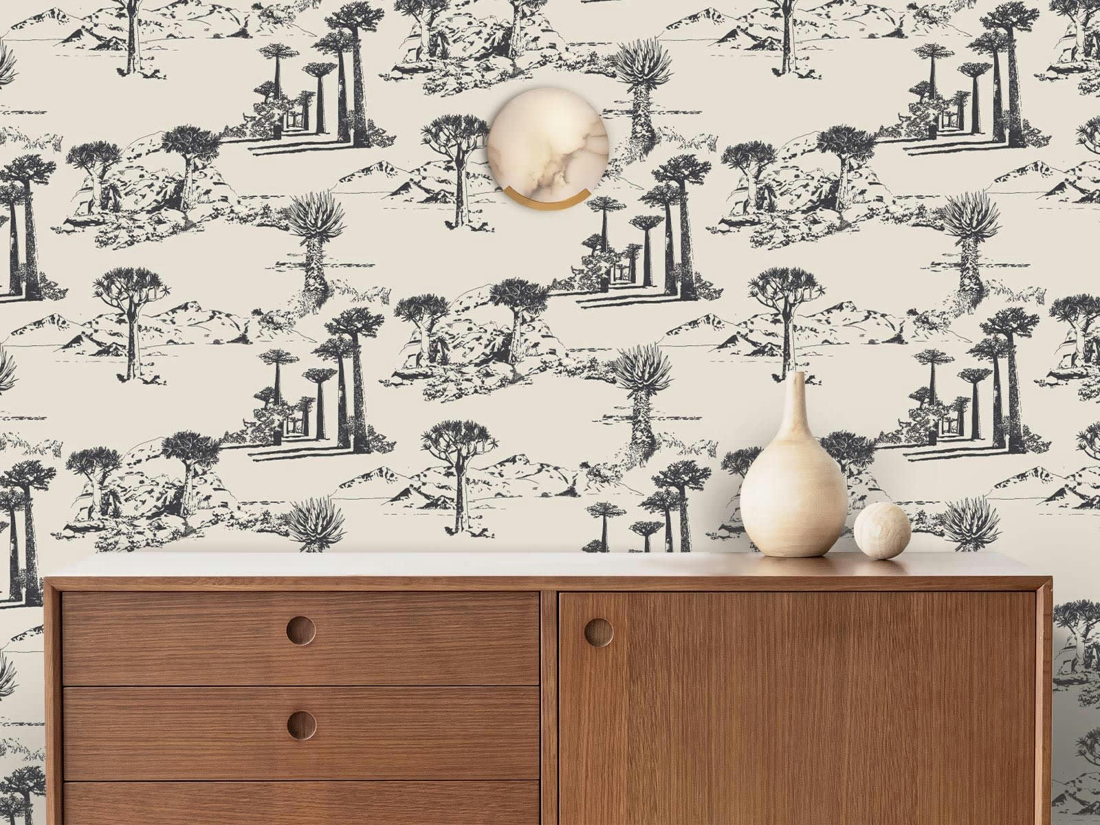 - Papier peint adhésif portes du désert anthracite 80cmx2m50