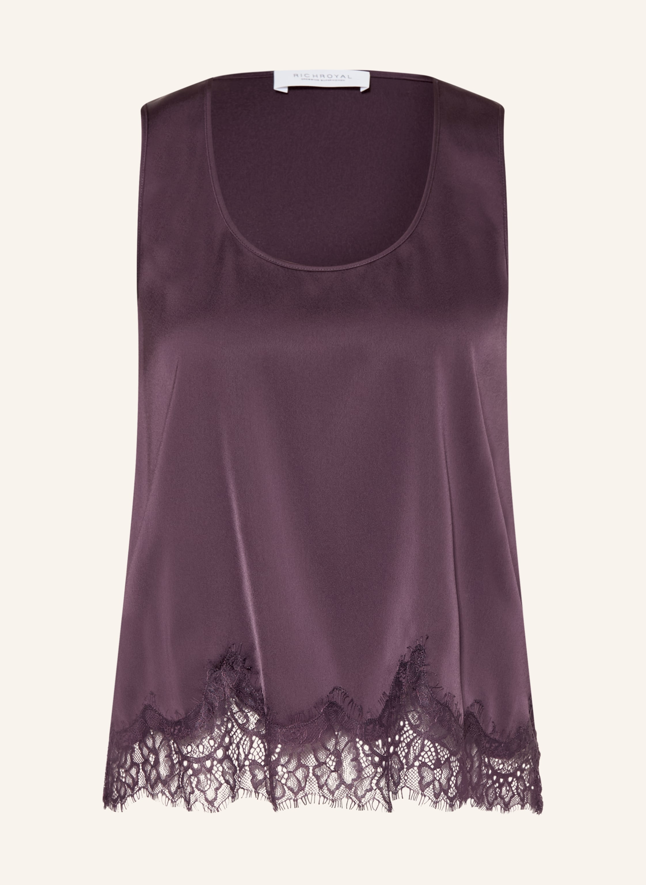 Rich & Royal Satintop mit Spitze