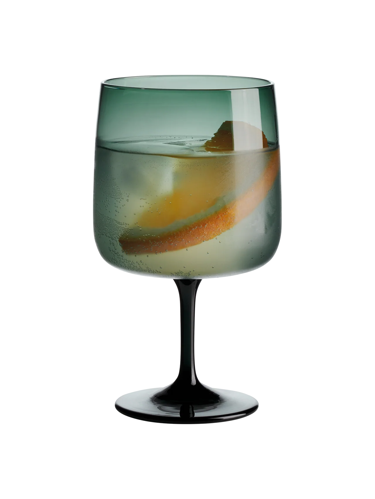 stielglas, grün