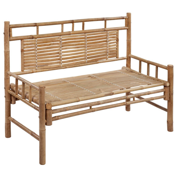 Ławka ogrodowa Kremowy 120 x 50 x 7 cm Bambus vidaXL