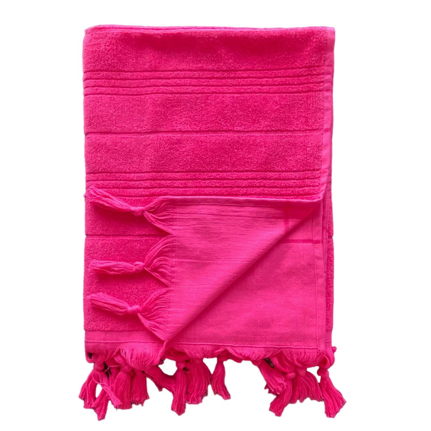 ÉPONGE BOUCLETTE - Serviette "Hammam" éponge Fuchsia 90x160 330g/m²