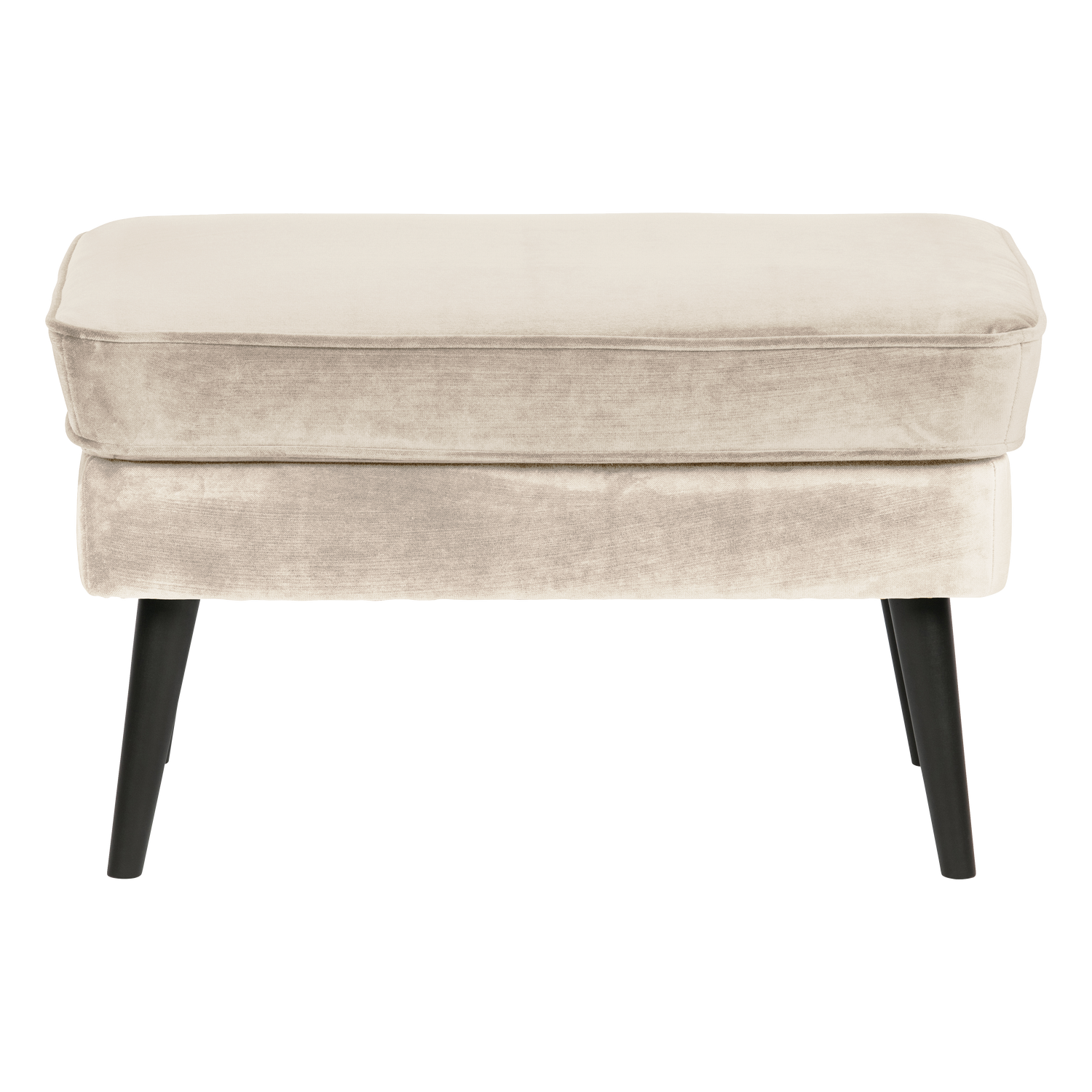 WOOOD hocker Rocco - Velvet - Off White - 47x77x51