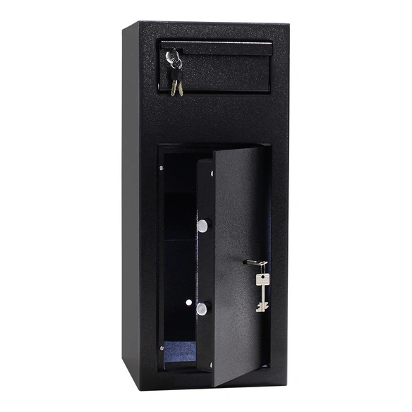 Einwurftresor »Cash Matic«, schwarz, Stahl, (B x H:) 25 x 60 cm