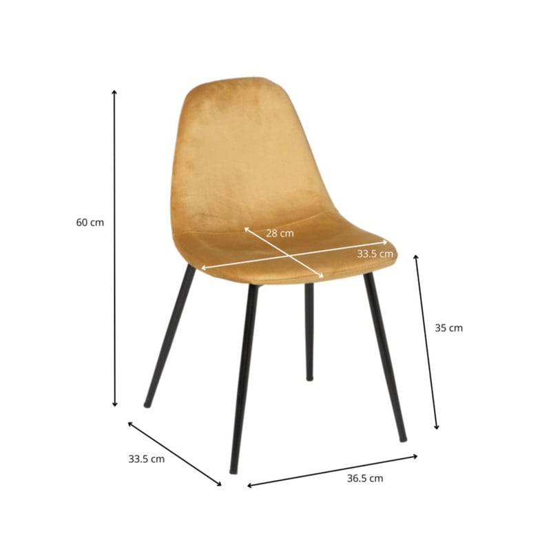 Kinderstoel Ivy - geel - 60x36.5x33.5 cm