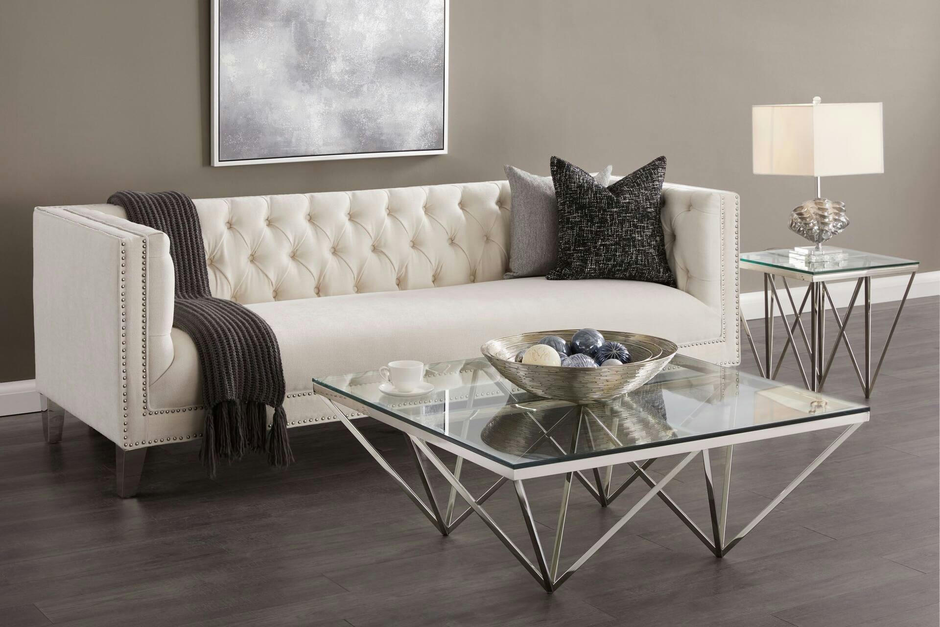 Home Gear Coffee Table Base with Inverted Pyramids