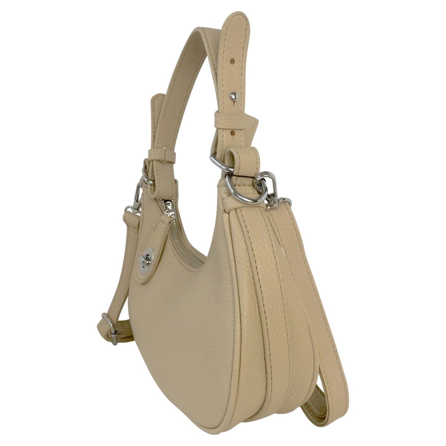 SVNX Small Turn-Lock Faux Leather Shoulder Bag