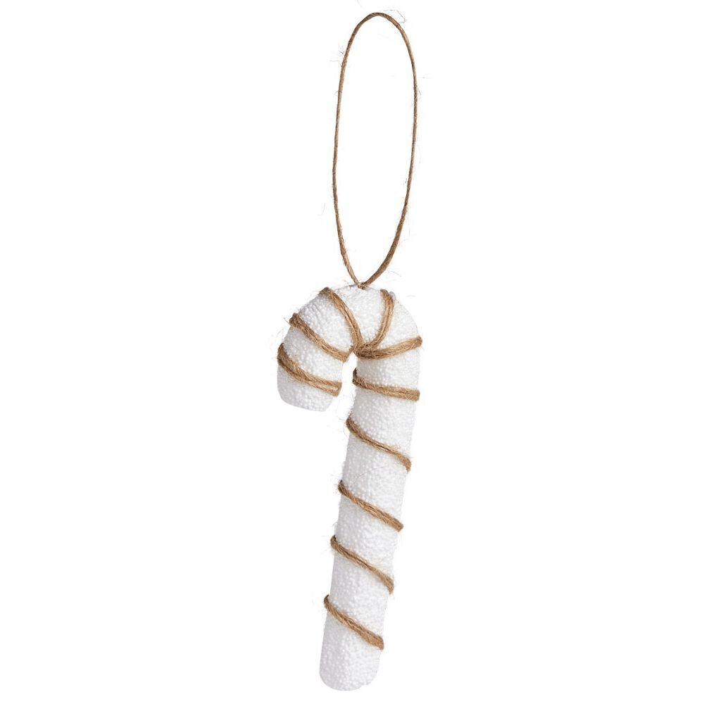 Sucre d'orge à suspendre blanc avec jute x2