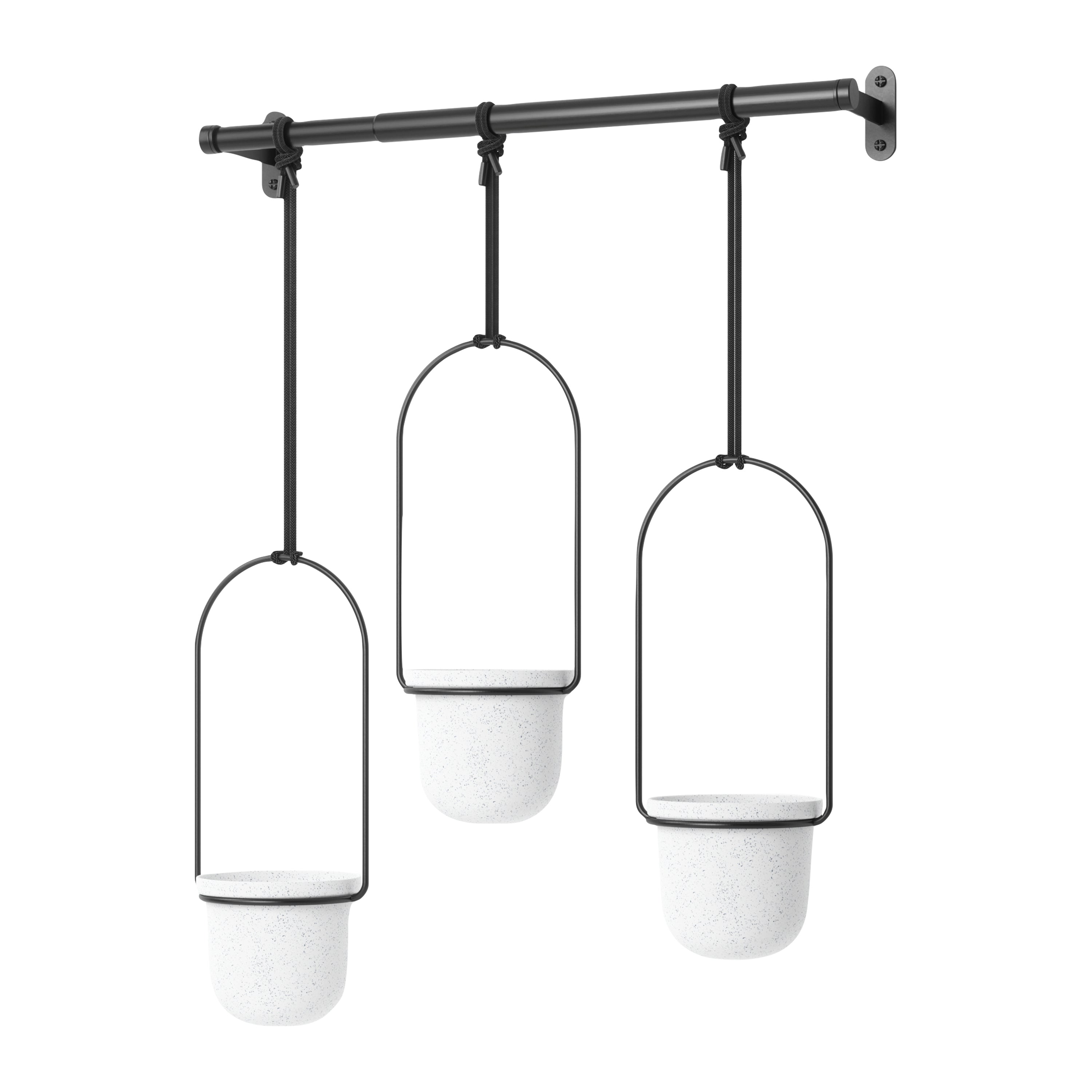 Umbra Triflora Hangende Bloempotten - Set van 3 - Wit