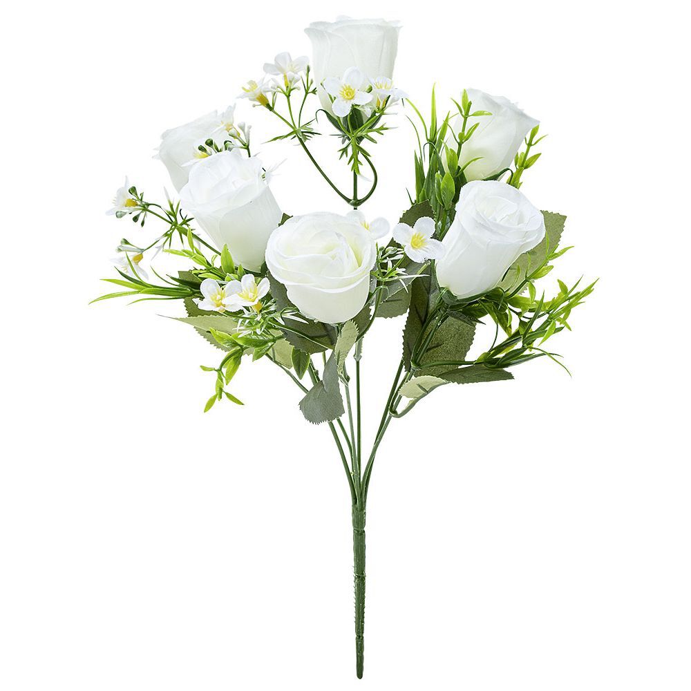 Piquet de roses - Fleur artificielle blanc