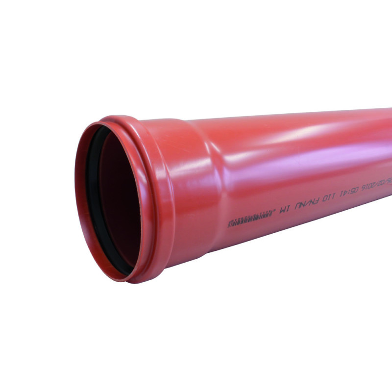 Tuyau d'égout Benor rouge Ø 125 mm 3,2 mm 3 m SCALA