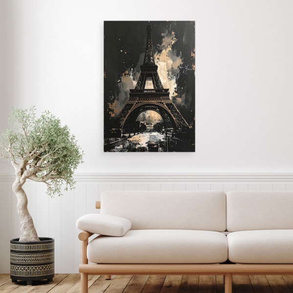 Obraz nowoczesny do salonu sypialni biura hotelu, Paryż Wieża Eiffla 20x30