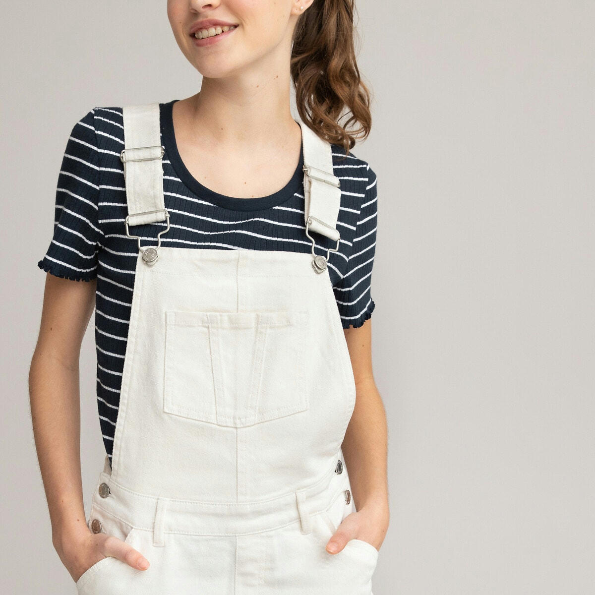 Salopette short en denim
